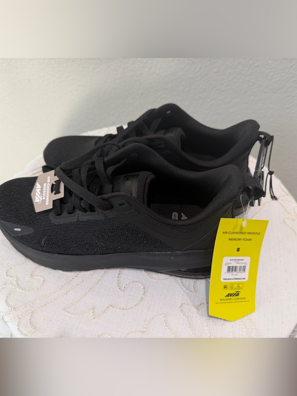 Avia Black Women's Lace-Up Athletic Sneakers